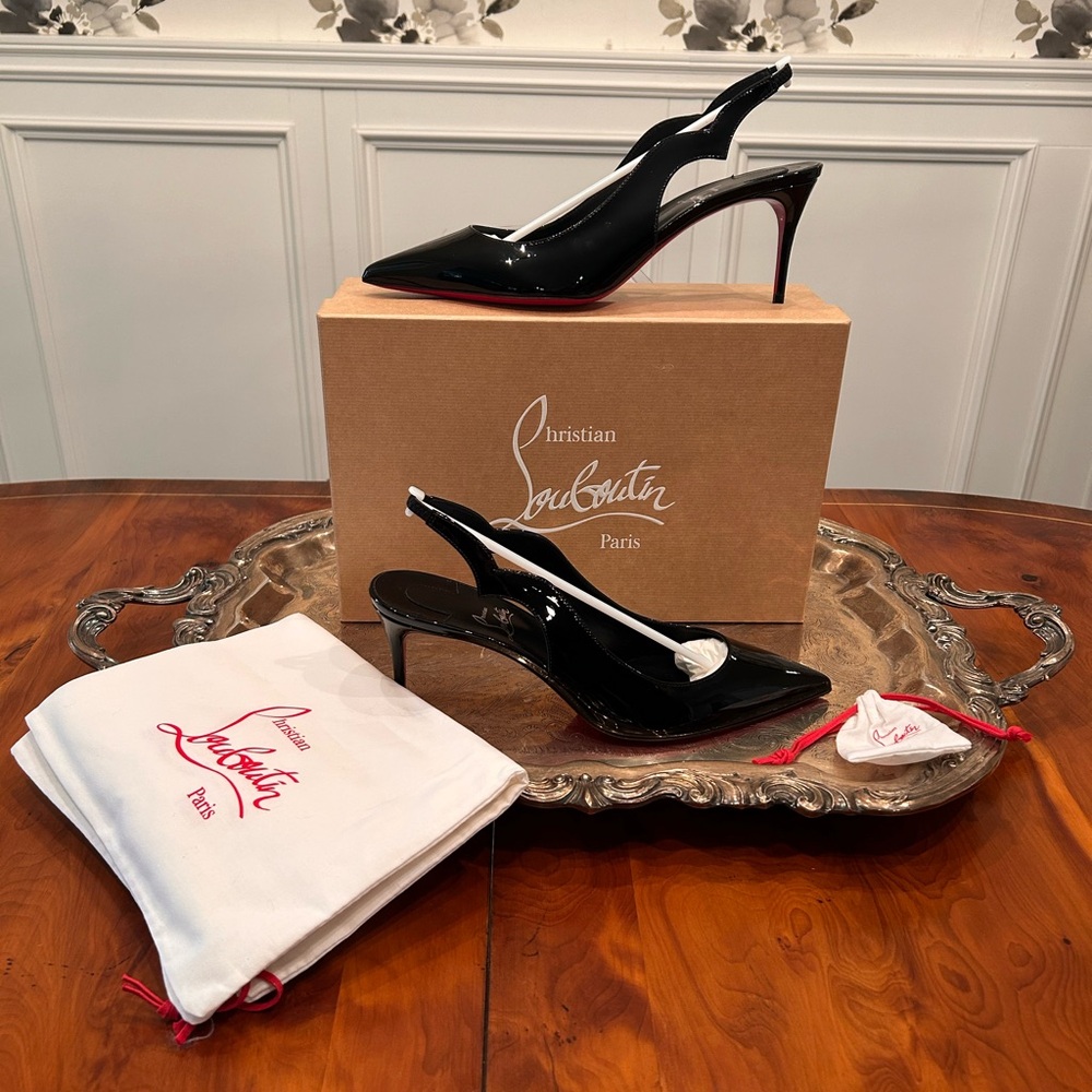 NWT Christian Louboutin hot chick sling 70